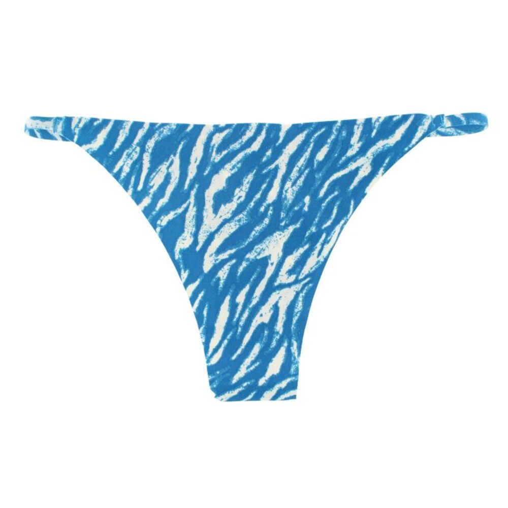 CTM Women's Seamless Zebra Print No-Show Thong